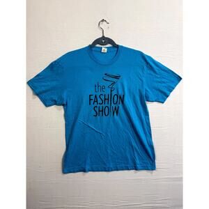 Neon Fifty Fifty T-Shirt Womens M Blue The Fashion Show Short Sleeve Crew Neck